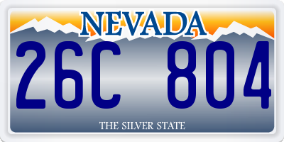 NV license plate 26C804