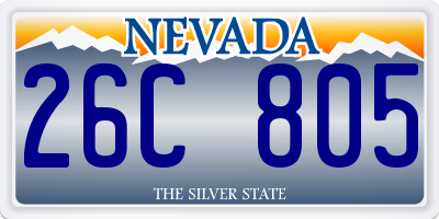 NV license plate 26C805