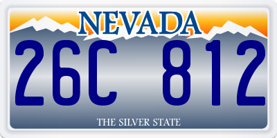 NV license plate 26C812