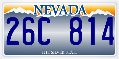 NV license plate 26C814