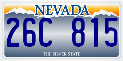 NV license plate 26C815