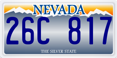 NV license plate 26C817