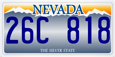 NV license plate 26C818