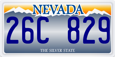 NV license plate 26C829