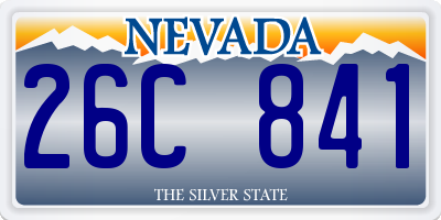 NV license plate 26C841