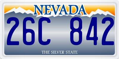 NV license plate 26C842