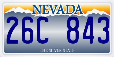 NV license plate 26C843
