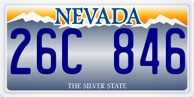 NV license plate 26C846