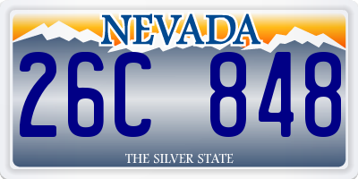 NV license plate 26C848