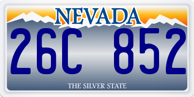NV license plate 26C852
