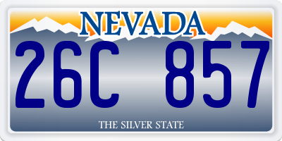NV license plate 26C857