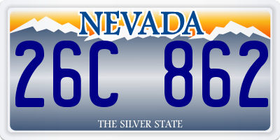 NV license plate 26C862