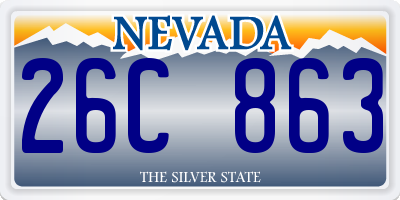 NV license plate 26C863