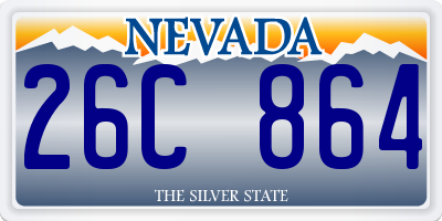 NV license plate 26C864