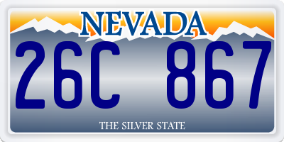 NV license plate 26C867