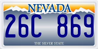 NV license plate 26C869
