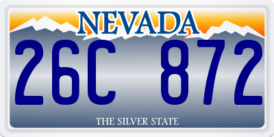 NV license plate 26C872