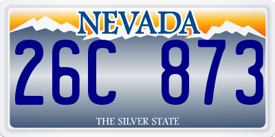 NV license plate 26C873