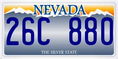 NV license plate 26C880