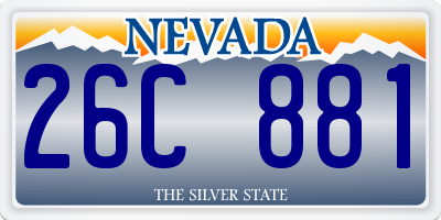 NV license plate 26C881