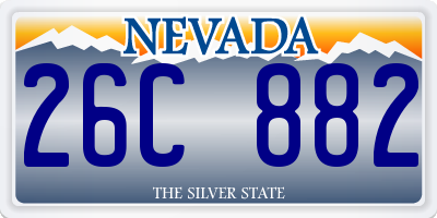 NV license plate 26C882