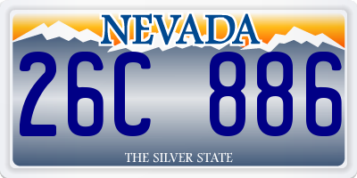 NV license plate 26C886