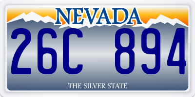 NV license plate 26C894