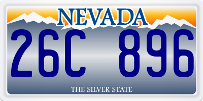 NV license plate 26C896