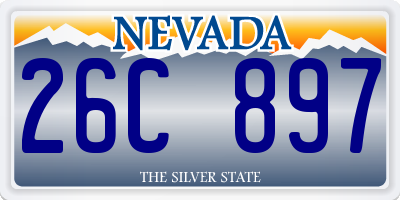 NV license plate 26C897