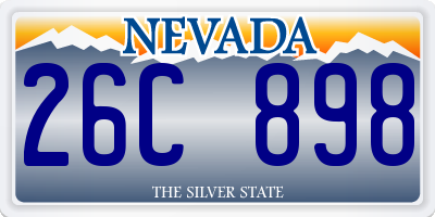 NV license plate 26C898