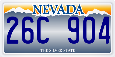 NV license plate 26C904