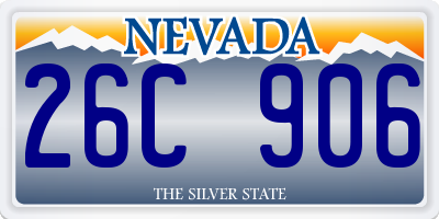 NV license plate 26C906
