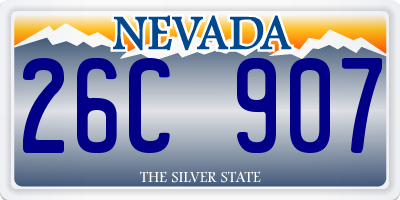 NV license plate 26C907