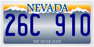NV license plate 26C910