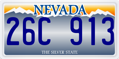 NV license plate 26C913