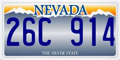 NV license plate 26C914