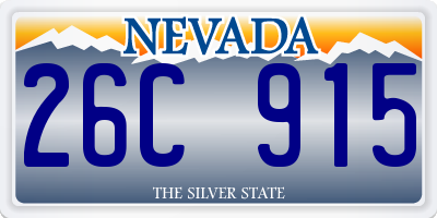 NV license plate 26C915