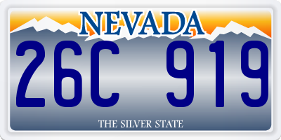 NV license plate 26C919