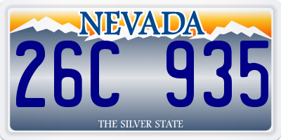 NV license plate 26C935