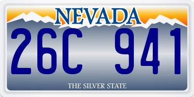 NV license plate 26C941