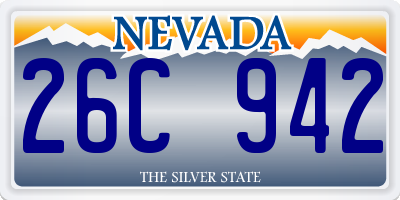 NV license plate 26C942