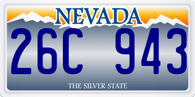 NV license plate 26C943