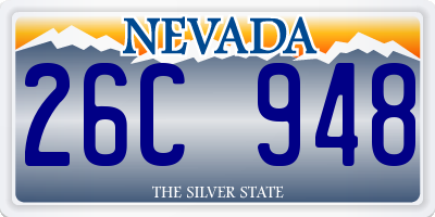 NV license plate 26C948