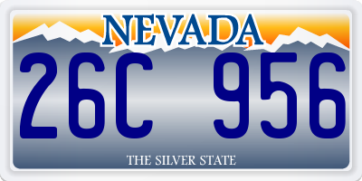 NV license plate 26C956