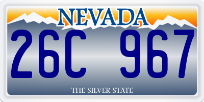 NV license plate 26C967