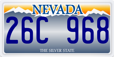 NV license plate 26C968