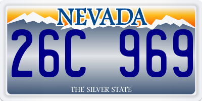 NV license plate 26C969