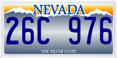 NV license plate 26C976