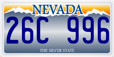 NV license plate 26C996