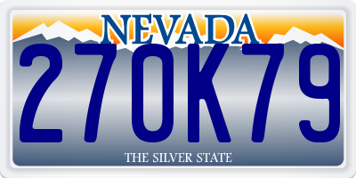 NV license plate 270K79